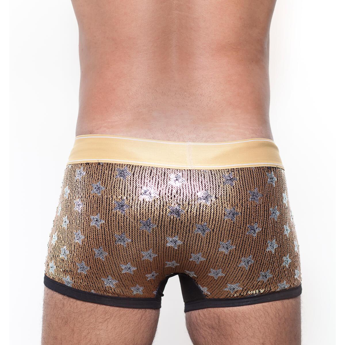 Skull & Bones Star Sequin Gold Trunk