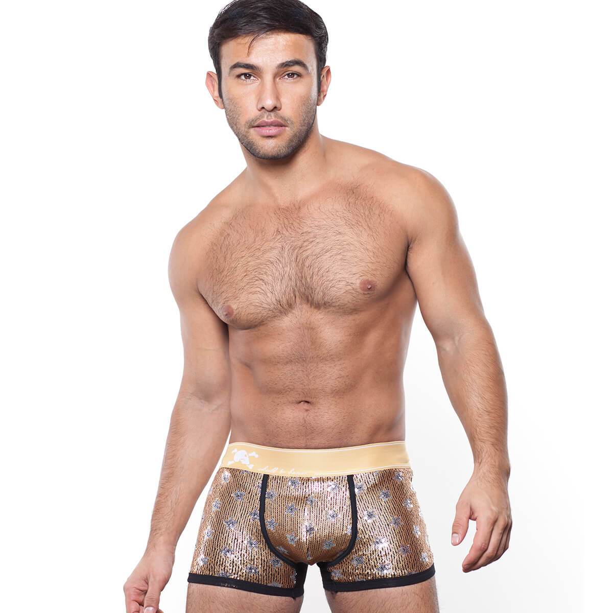 Skull & Bones Star Sequin Gold Trunk