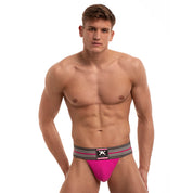 Skull & Bones Locker Room Jock Grey Neon Pink