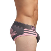Skull & Bones Team Skull & Bones Pink & Grey Brief