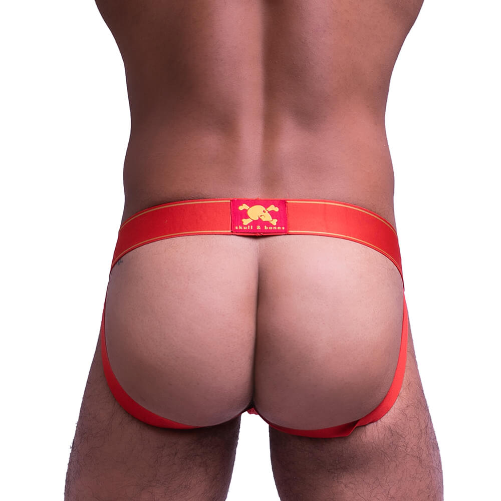 Skull & Bones Paisley Burnout Jock Red