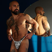 Alexx Underwear Smooth Leopard Thong Print Zebra