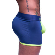 Skull & Bones Sport Mesh Trunk Navy Neon Green