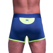 Skull & Bones Sport Mesh Trunk Navy Neon Green