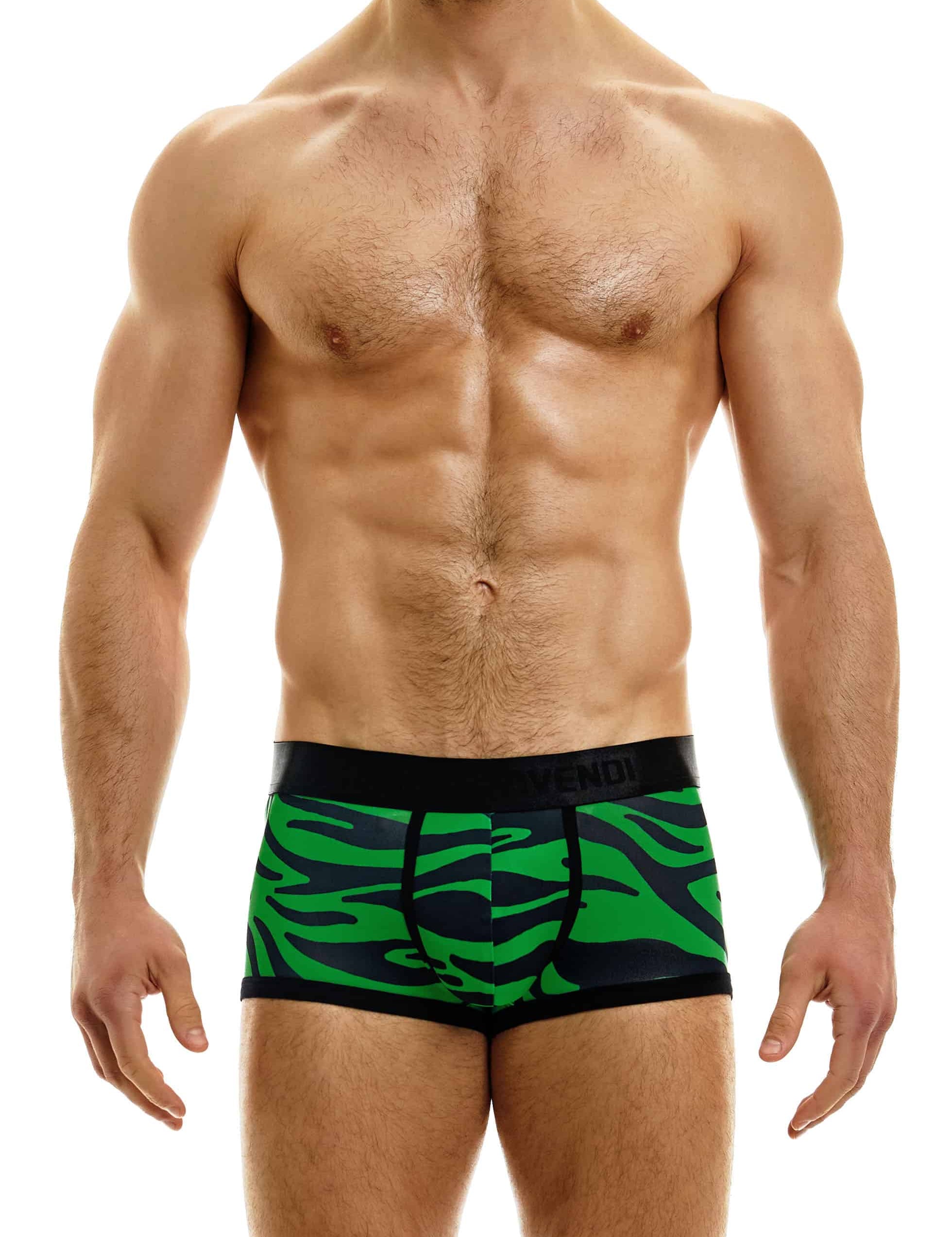 Modus Vivendi Tiger Trunk. Made in Greece. Mens boxer brief. Mens trunk. underwear party. Tiger stripe underwear