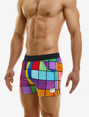 Modus Vivendi Inclusive shorts. Made in Greece. Party wear. underwear party. Fetish gear. Rainbow shorts. pride wear