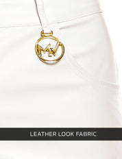 Modus Vivendi Faux Leather 5 Pocket Shorts .Made in Greece. Gym wear out gear. Party wear. Beach wear.  tight shorts for gay men. White