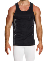 Modus Vivendi Curved Tanktop. Made in Greece. Gym wear out gear. Party wear. Black