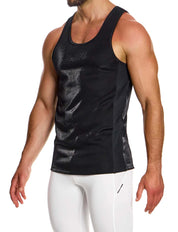 Modus Vivendi Curved Tanktop. Made in Greece. Gym wear out gear. Party wear. Black