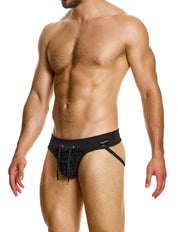 Modus Vivendi Fringes Jockstrap  Black. Made in Greece. Party wear. underwear party. Jockstrap mens jocks. black