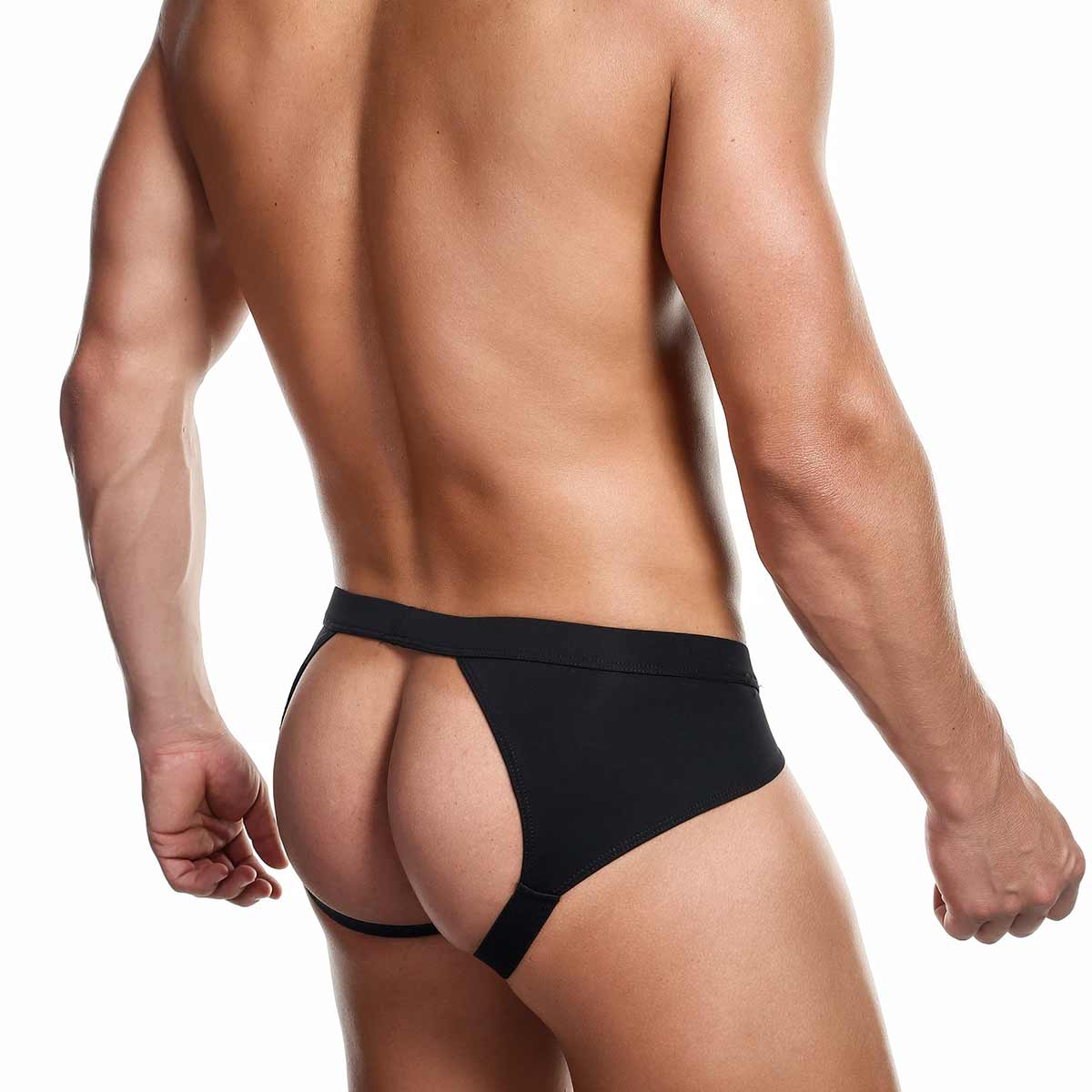 Alexx Underwear Adored Leopard Jockstrap Print Black