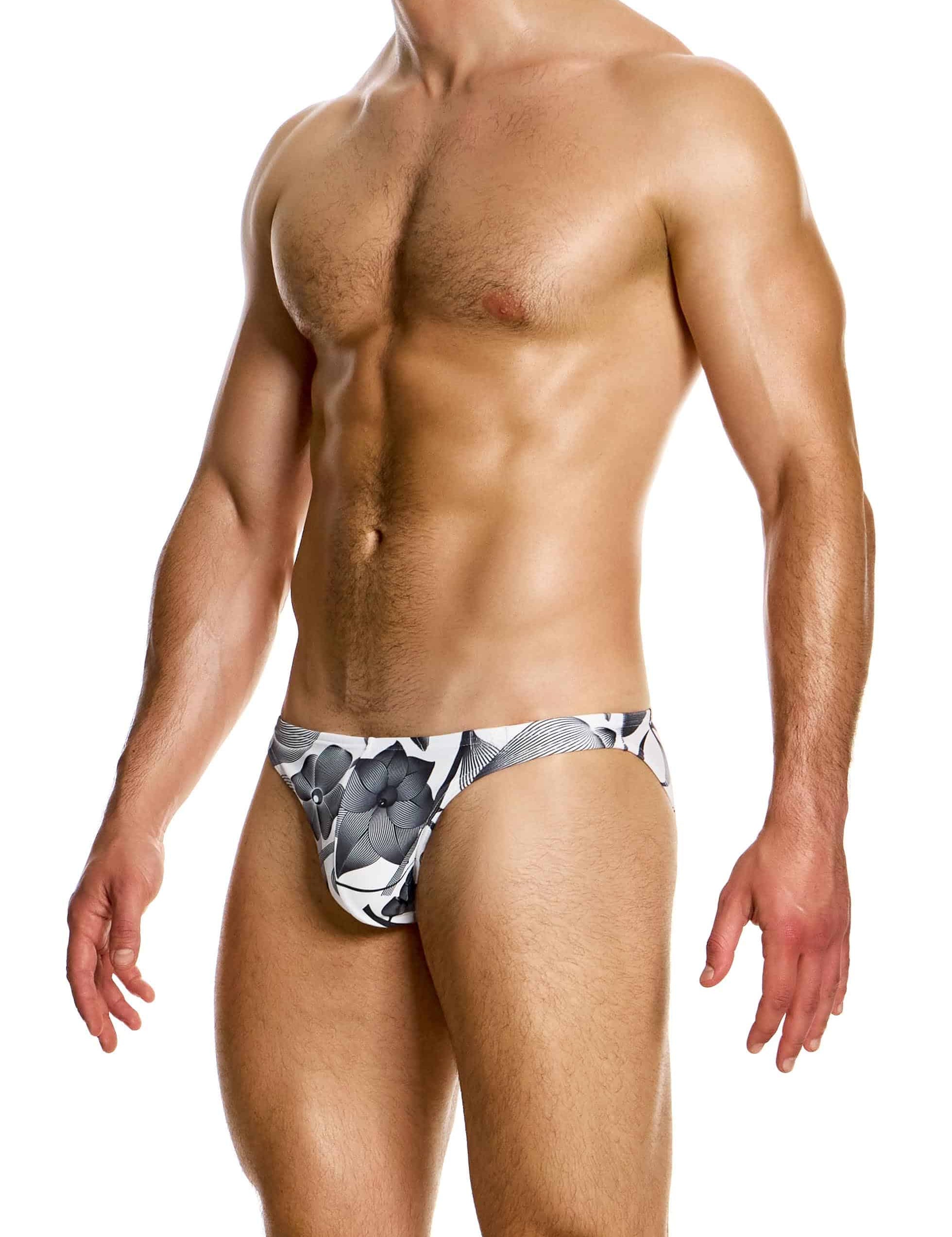 Modus Vivendi Viennese Low Cut Swim Briefs. Made in Greece. Mens swim wear. floral high quality beach wear. 