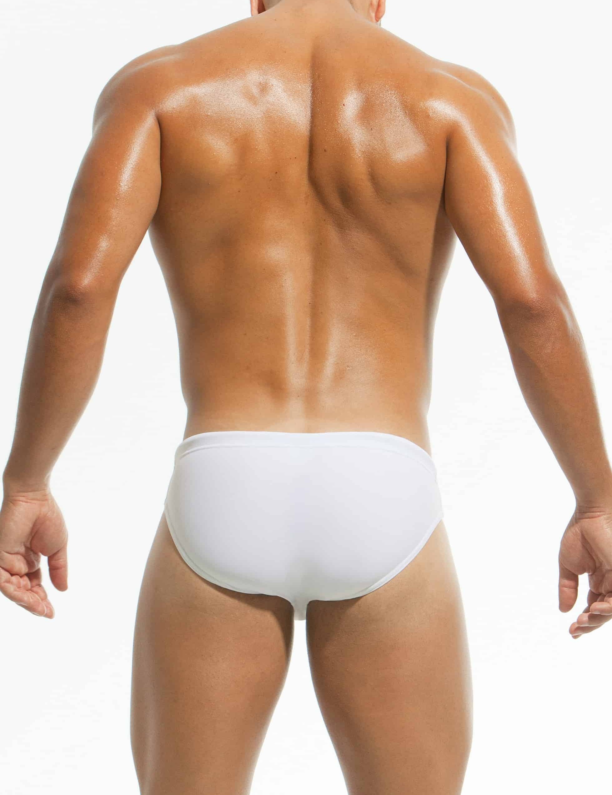 Modus Vivendi Classic Swim Brief. Made in Greece. luxury comfort high quality. Swimwear classic cut. White