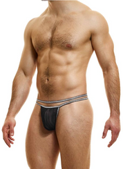 Modus Vivendi Seductive Thong Made in Greece. Mens Thong. Party wear, Sliver and black