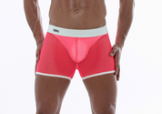 TOF Paris Neon Mesh shorts, Made in France. Shorts Mesh Neon. underwear party. Fetish, party wear. Neon Pink