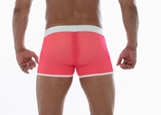 TOF Paris Neon Mesh shorts, Made in France. Shorts Mesh Neon. underwear party. Fetish, party wear. Neon Pink