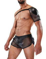 TOF Paris Roman Shoulder Harness. Made in France. Mesh. Cos Play. Fetish wear. Party wear. Pride wear