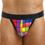 Modus Vivendi Inclusive thong. Made in Greece. Party wear. underwear party. Fetish gear. Rainbow shorts. pride wear. 