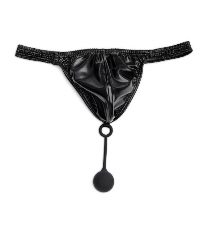 Modus Vivendi Pleasure Thong Black. Made in Greece. removable ball. 