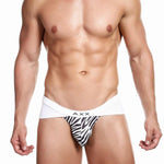 Alexx Underwear Adored Zebra Jockstrap Print White