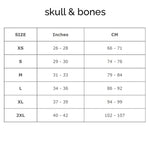 Skull and bones size chart